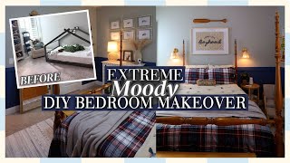 I spent MONTHS on this EXTREME DIY BEDROOM MAKEOVER on a budget! Decorate this Moody Bedroom with Me