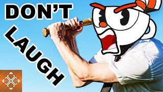 Try Not To Laugh Watching These CUPHEAD Gamers Get Destroyed And Freak Out