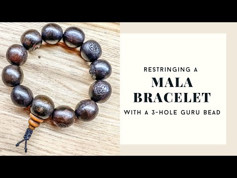 Mala Bracelet with 3-Hole Guru Bead
