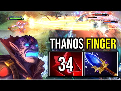 THANOS IS BACK..!! Aghanim + Bloodstone Lion Midlane Finger Death 7.24 | Dota 2