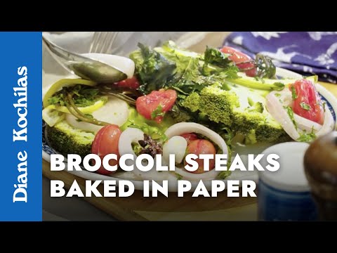 Broccoli Steaks Baked in Paper