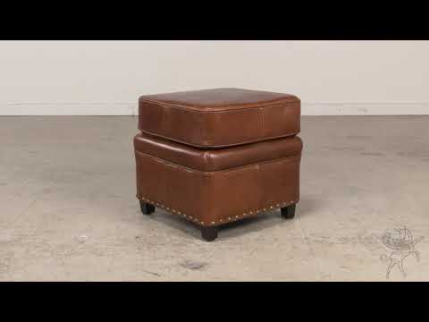 Papas Brown Footstool from Sarreid | Coleman Furniture