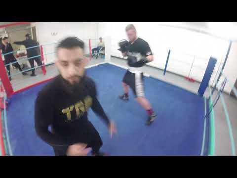 Boxing sparring POV. Boxing from the View of a boxer