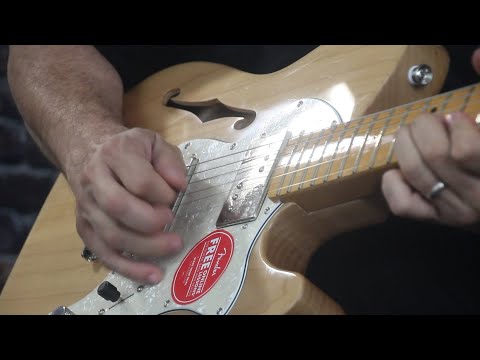 Fender Squire Classic Vibe ‘70’s Thinline Deluxe (Guitar only NO CASE OR GIG BAG) 2017 Natural image 10