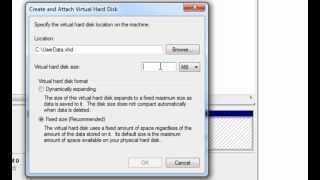 Create Virtual Hard Disk (VHD) using Disk Management in Windows 7