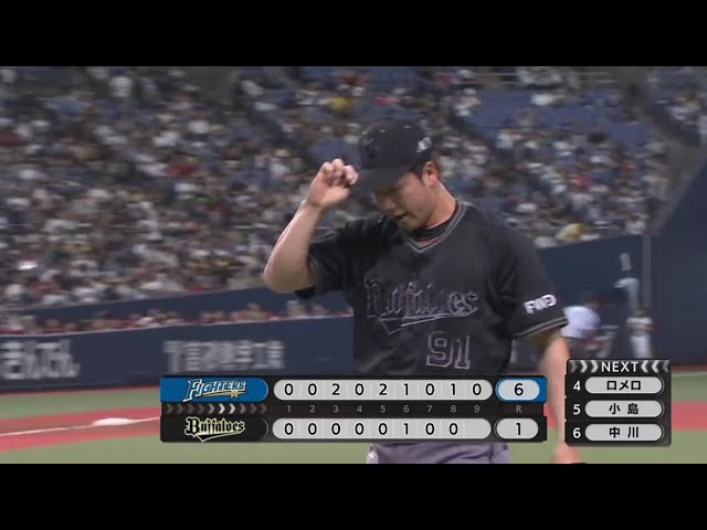 【9回表】バファローズ・岩本 1軍復帰登板を見事無失点に抑える!! 2019/8/25 B-F