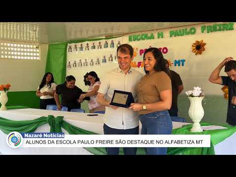 Alunos da escola municipal Paulo Freire são destaque no Alfabetiza MT