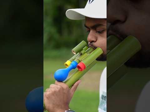 Bamboo Balloon Beat: Handmade Musical Instrument Innovation #idea #crafts