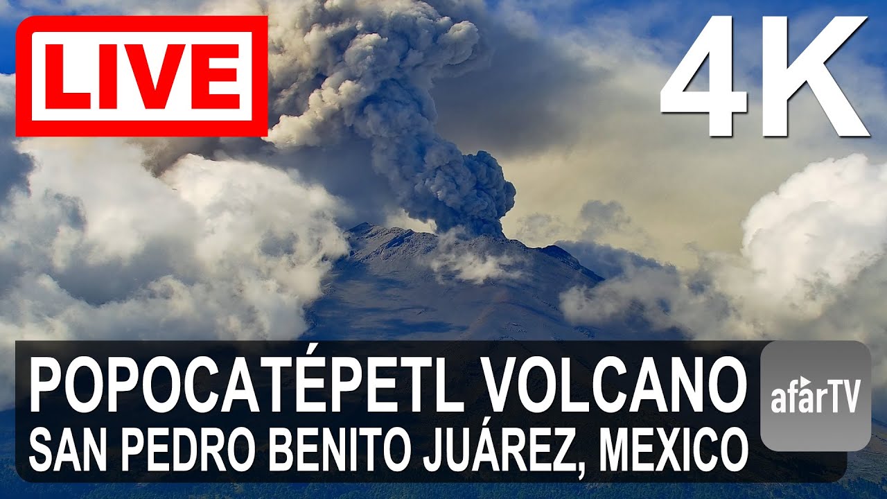 Live webcam view of Popocatépetl Volcano South Eruption Cam