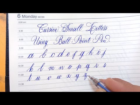 како написати енглеску калиграфију курзивно писање малим словима