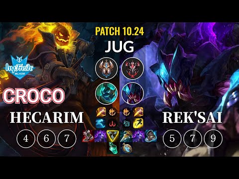 hyF Croco Hecarim vs Rek'Sai Jungle - KR Patch 10.24