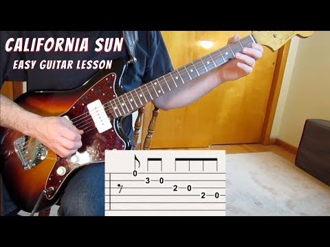 Easy Guitar Lesson: California Sun [tabs!]