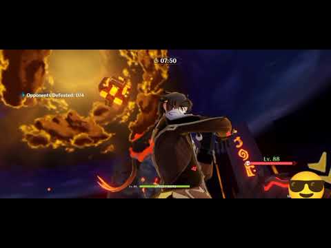 Zhongli Tank/dps solo clear Domain -Genshing Impact