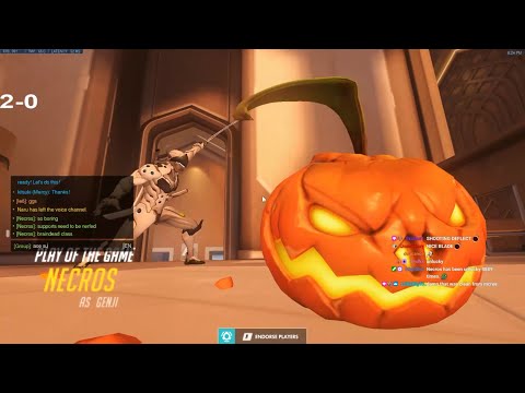 Overwatch Insane Genji Gameplay By Fastest Genji God Necros -POTG-