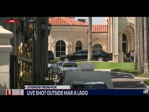 Video | WATCH: Trump board 'The Beast' limousine and depart Mar-a-Lago