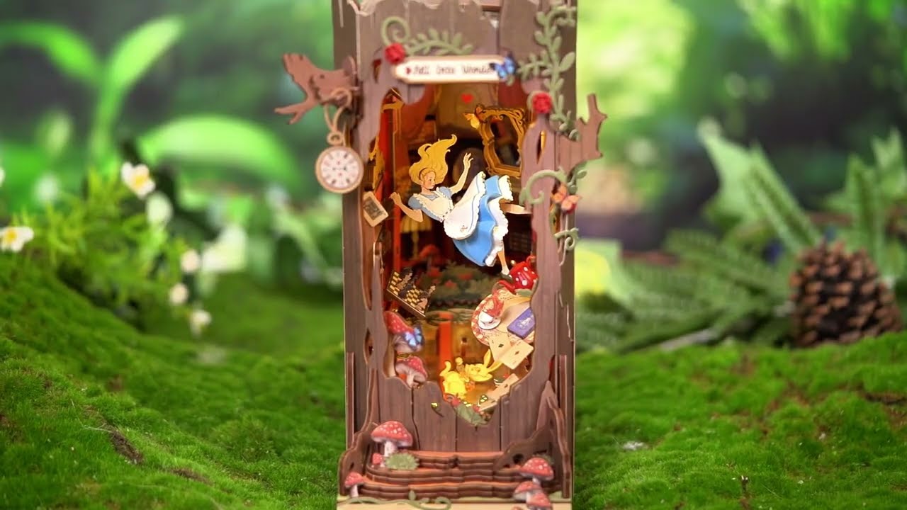 RoboTime 3D skládačka Zarážka na knihy Cesta do říše divů