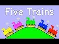 Five Trains | Shiny Bright Trains | TRAIN SONG | RainbowRabbit | (Official Video)