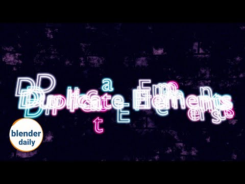 Cloud Letters: Duplicate Elements Node  | Blender Geonodes Daily, tip 104