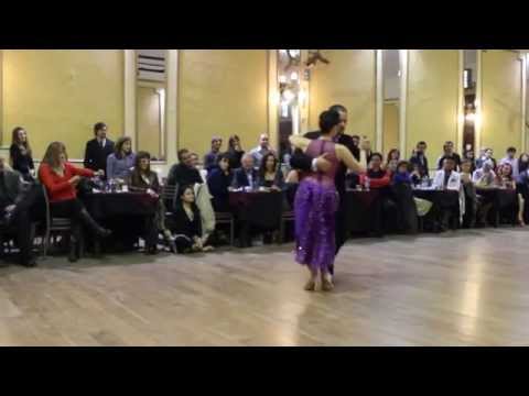  Cristina Sosa  and  Daniel Nacucchio  are  dancing  to  the  tango  "  Corrientes y Esmeralda  "  by  Osvaldo Pugliese