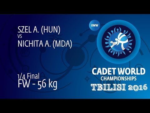 1/4 FW - 56 kg: A. NICHITA (MDA) df. A. SZEL (HUN) by FALL, 2-2