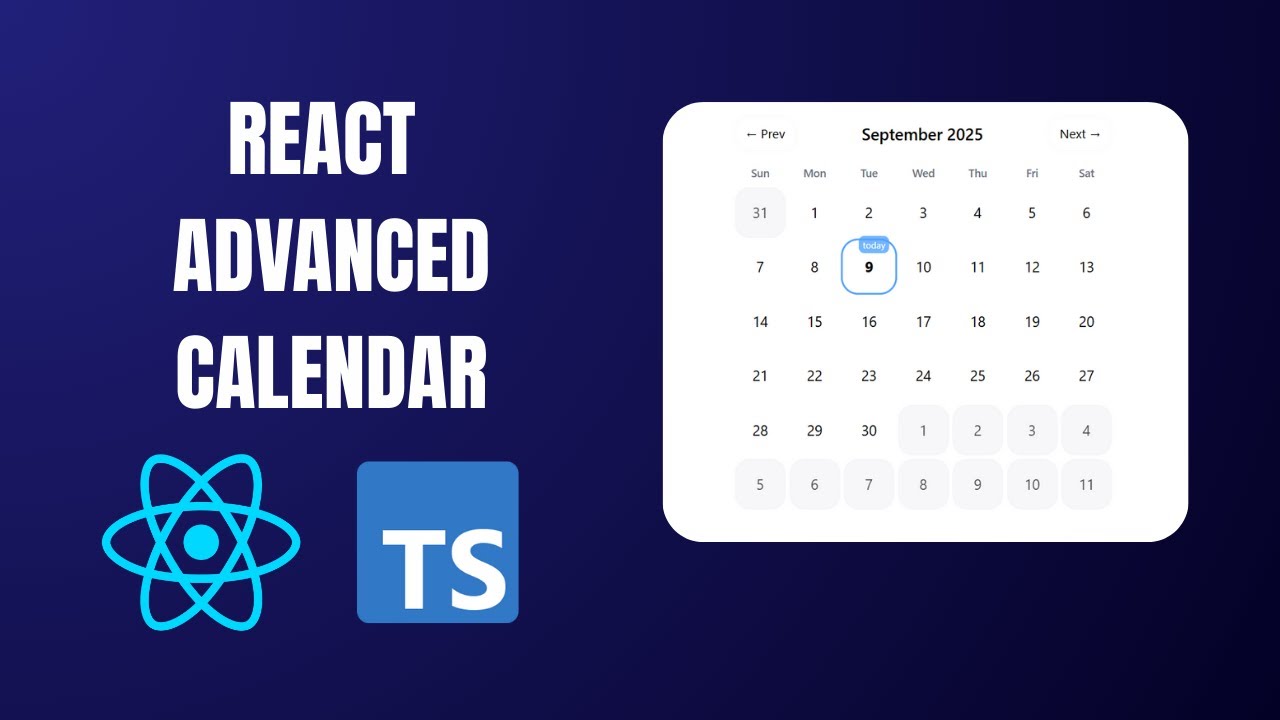 Create an Advanced Calendar in React & Typescript