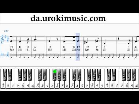 Klaver Undervisning (højre hånd) Harry Potter - Hedwig's Theme Lektioner Sange um-i246