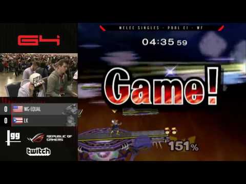 Genesis 4 SSBM - LK (Peach) vs Equal (C Falcon) Smash Melee Pool E Winners Finals