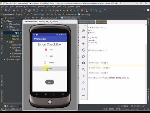 18 Android app development tutorial for beginners | CheckBox Application