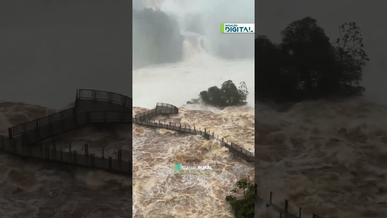 Cataratas do Iguaçu atingem vazão dez vezes acima da média histórica