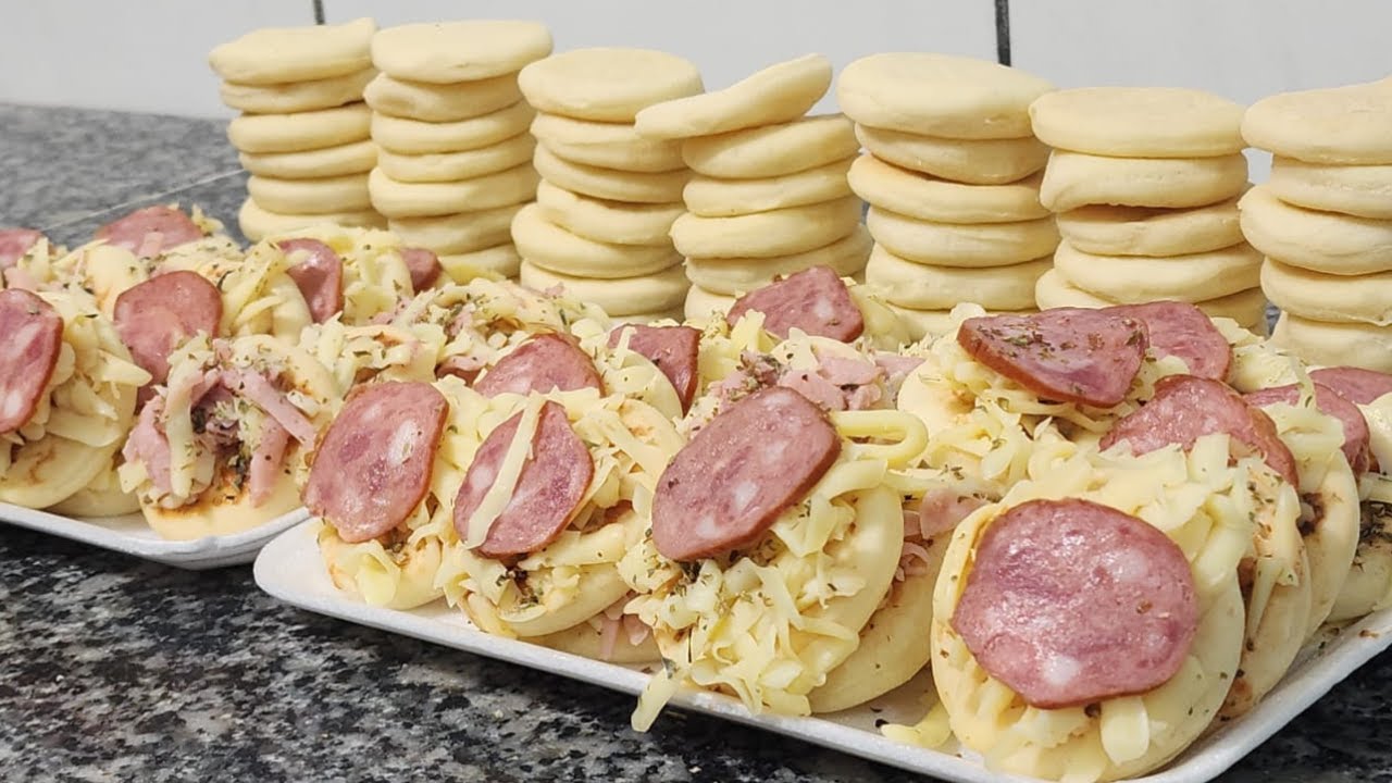 COM APENAS 500 GR DE FARINHA DE TRIGO VOCE FAZ MAIS DE 100 MINI PIZZAS RECEITA DE OURO