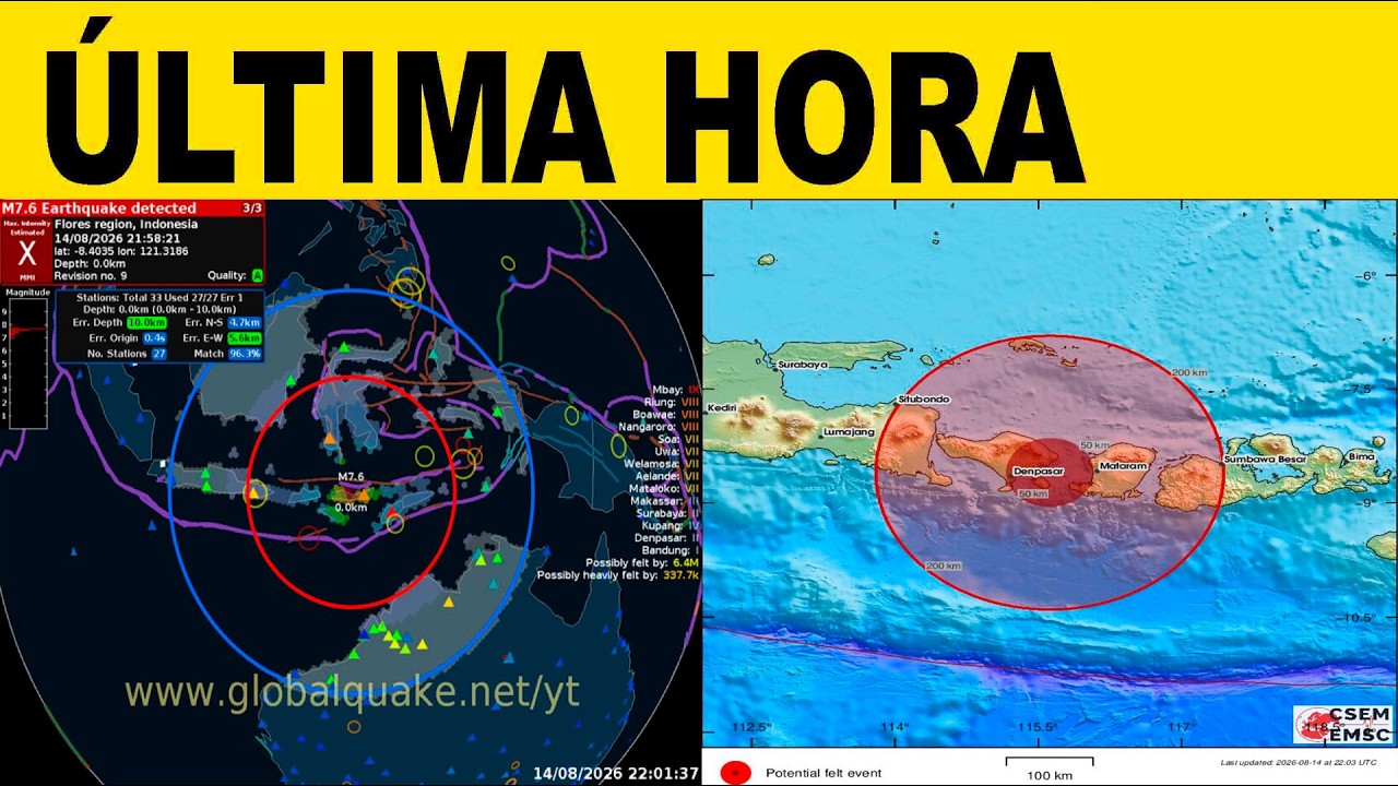 ULTIMA HORA: TERREMOTO M7.7 SACUDE INDONESIA ALERTA DE TSUNAMI