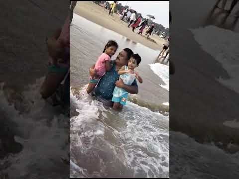 Chinnu ,bannu at pandicheri beach