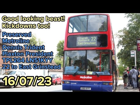 INSANE KICKDOWN! Preserved Metroline Dennis Trident Plaxton President TPL264 LN51KYY gets CANED!