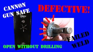 Cannon Shield Series Safe - Broken Lock - Failed Weld - Defective