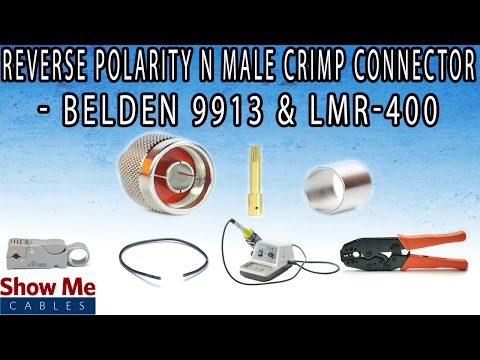 Reverse Polarity N Male Crimp Connector For Belden 9913 & LMR-400 - Perfect For DIY Installs!