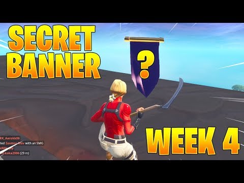FORTNITE WEEK 4 *SECRET* BANNER LOCATION SEASON 8!