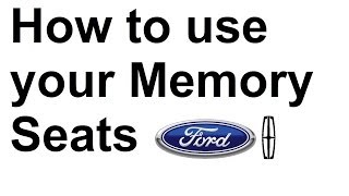 preview picture of video 'How to set Memory Settings on Ford & Lincoln Vehicles'