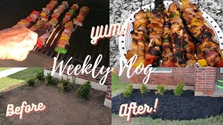 a little bbq, mulch goes down, & more! | Dee's Vlogs