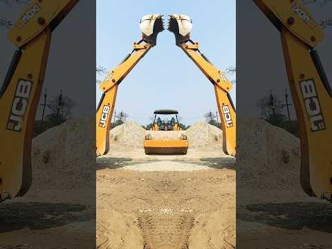 JCB ESCORT ROLLER CONSTRUCTION 🚜💯🚜#tractor #excavator #case #bolldozer #dj#dance #driver