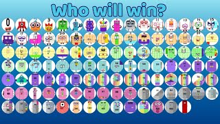 All 110 Numberblocks Marble Race in Algodoo | Who Will Win? Round 10
