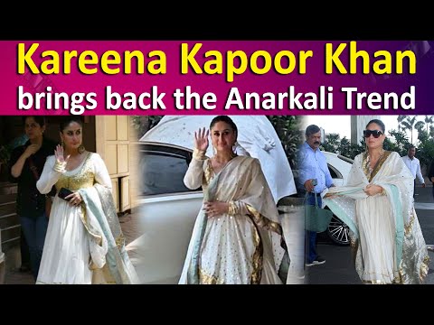 Kareena Kapoor Khan Stuns in Flawless Ivory and Gold Anarkali