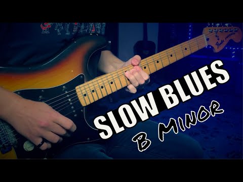 Super Slow Blues Jam | Sexy Guitar Backing Track - B Minor