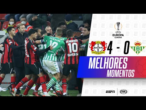BAYER LEVERKUSEN ENFIA 4 E MASSACRA O REAL BETIS NA EUROPA LEAGUE | MELHORES MOMENTOS