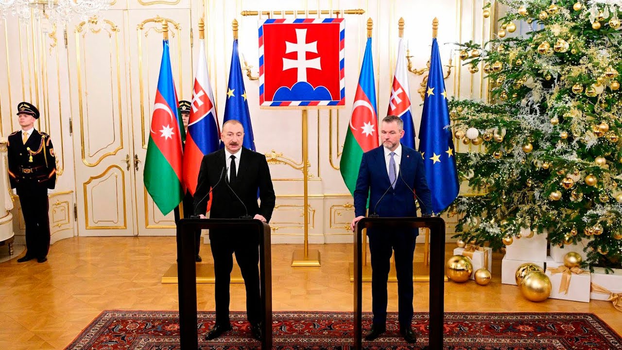 Azərbaycan və Slovakiya prezidentləri mətbuata bəyanatlarla çıxış ediblər