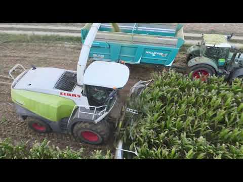 Ensilage au couché de soleil avec la SARL Aunis TransAgri