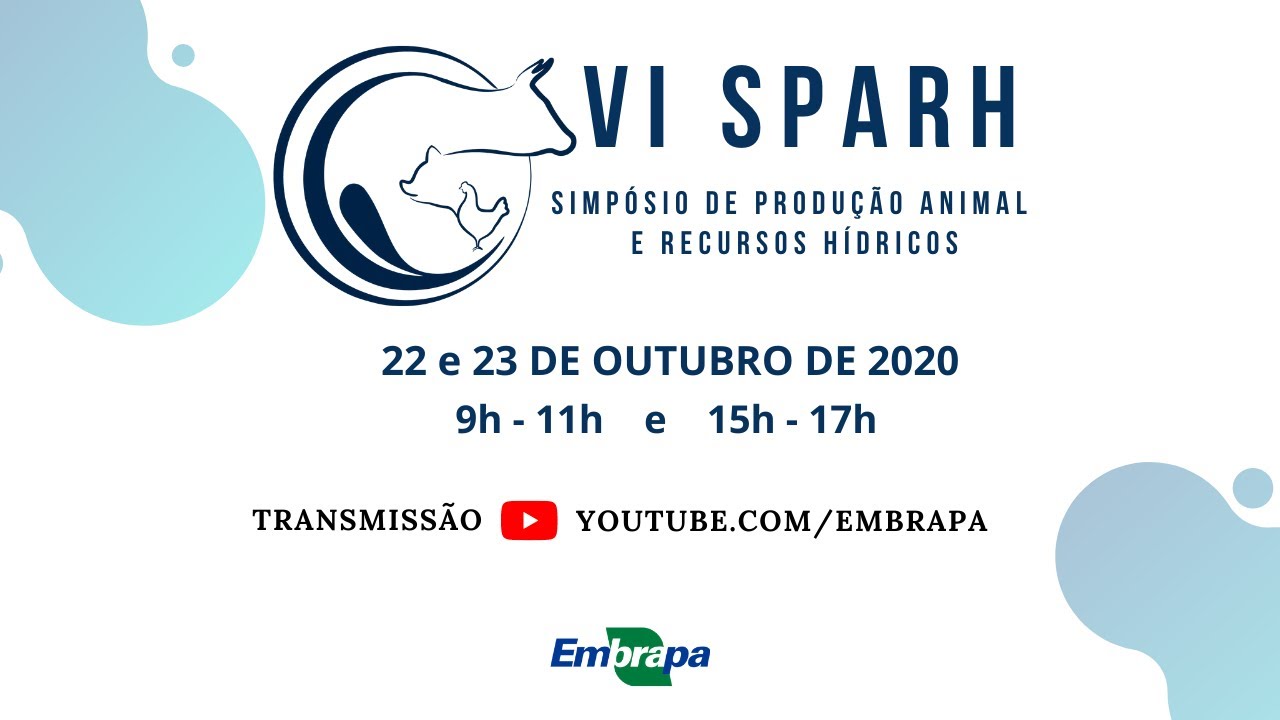 VI SPARH - PALESTRAS TÉCNICAS: ÁGUA E PRODUÇÃO ANIMAL