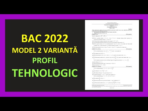 Bacalaureat matematica 2022 varianta tehnologic  rezolvata model bac mate pregatire bac 2022 tehn