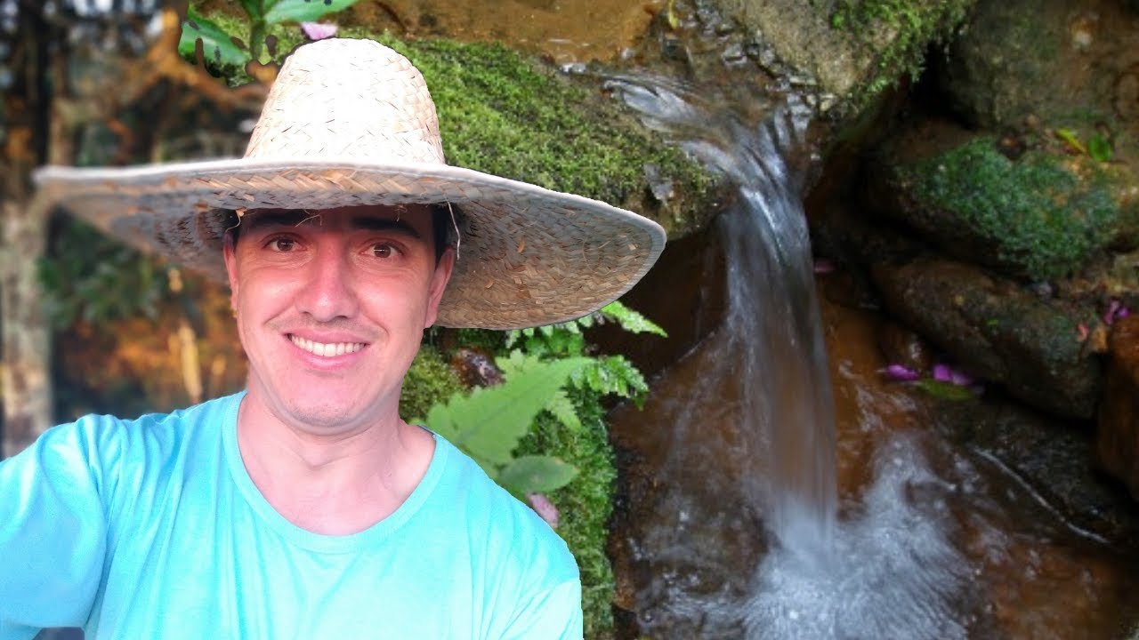 Olha esta Nascente de água dentro do terreno que Alugamos! Que Incrível