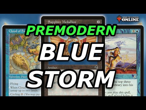 PREMODERN BLUE STORM! Sapphire Medallion + Brain Freeze — MTG Storm Combo | Magic: The Gathering