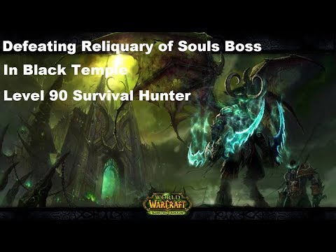 Defeating Reliquary of Souls Boss in Black Temple (Level 90 Survival Hunter)
